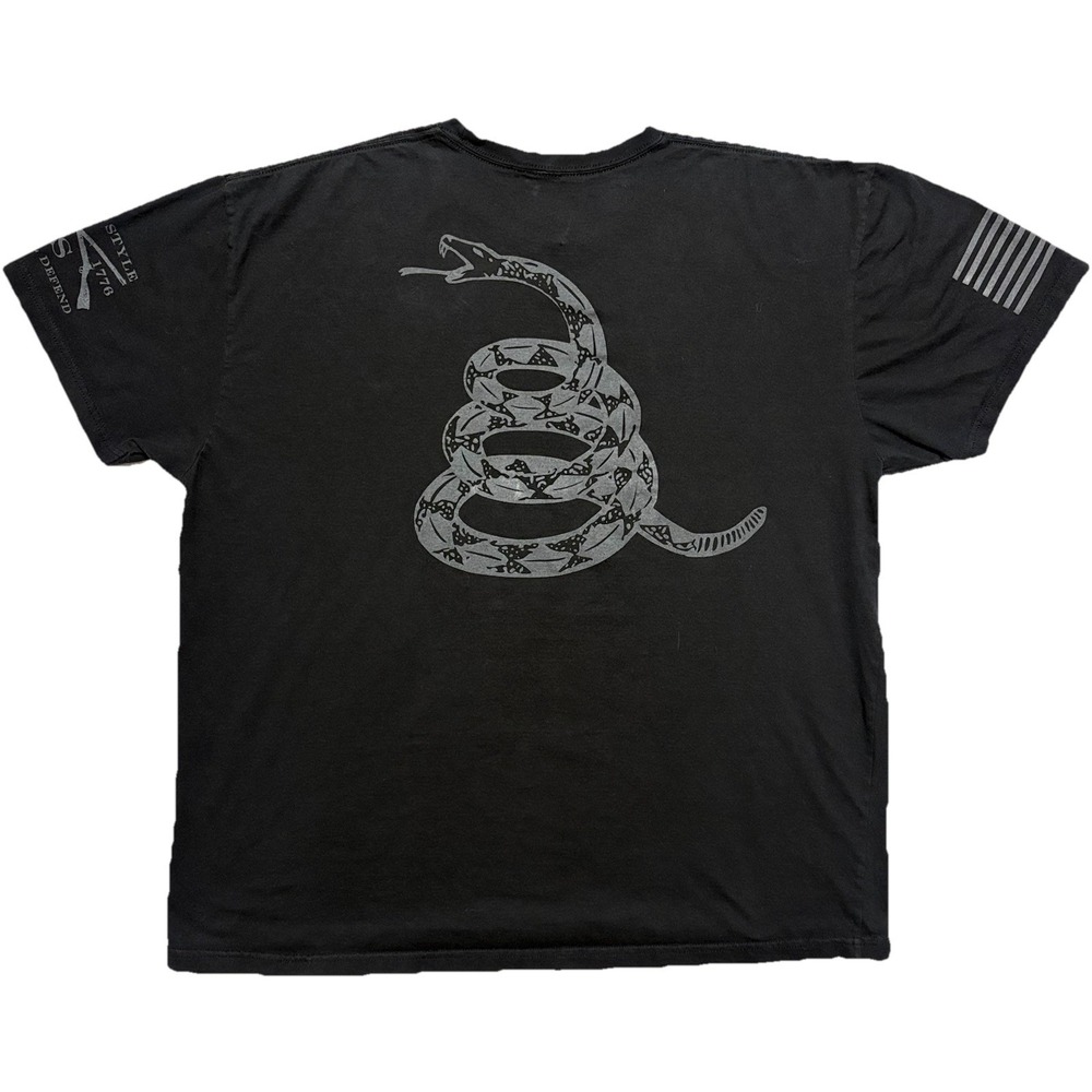 Grunt Style Graphic T Shirt Black Snake Don't Tread On Me Men's Size XXL 2XL